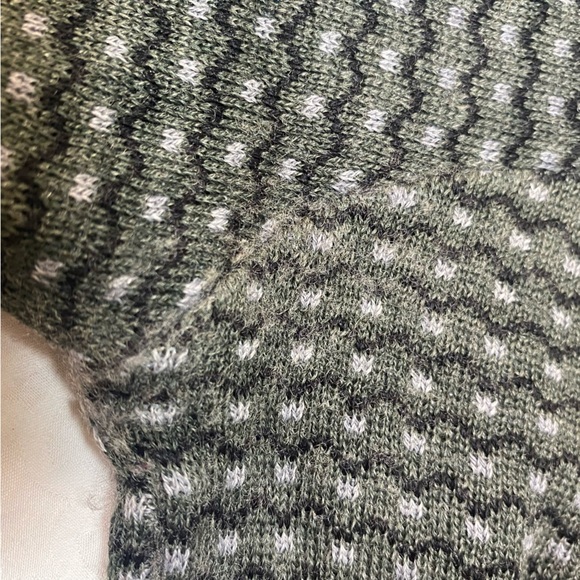 Vintage Made in Italy Maglieria Diclem Virgin Wool Blend V Neck Sweater Green - Picture 7 of 11